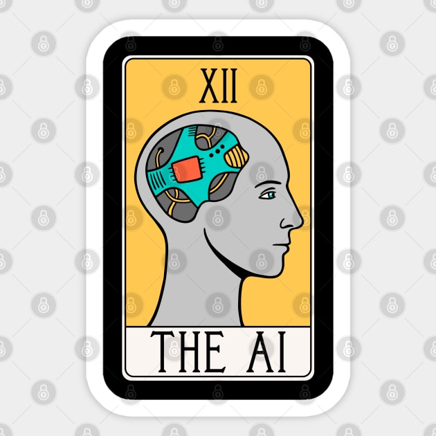 The AI Tarot Card - ChatGPT - Artificial Intelligence Sticker by isstgeschichte